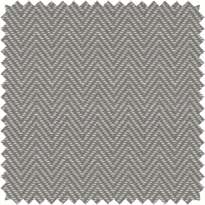 A swatch of Baldwin in Stone shows a mini herringbone pattern in a warm grey ideal for neutral curtains with visual interest
