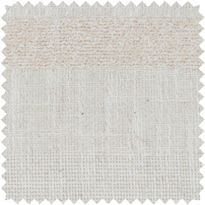 A swatch of Lily in Buff shows the subtle stripes that add elegance to any space and makes it ideal as nursery curtains